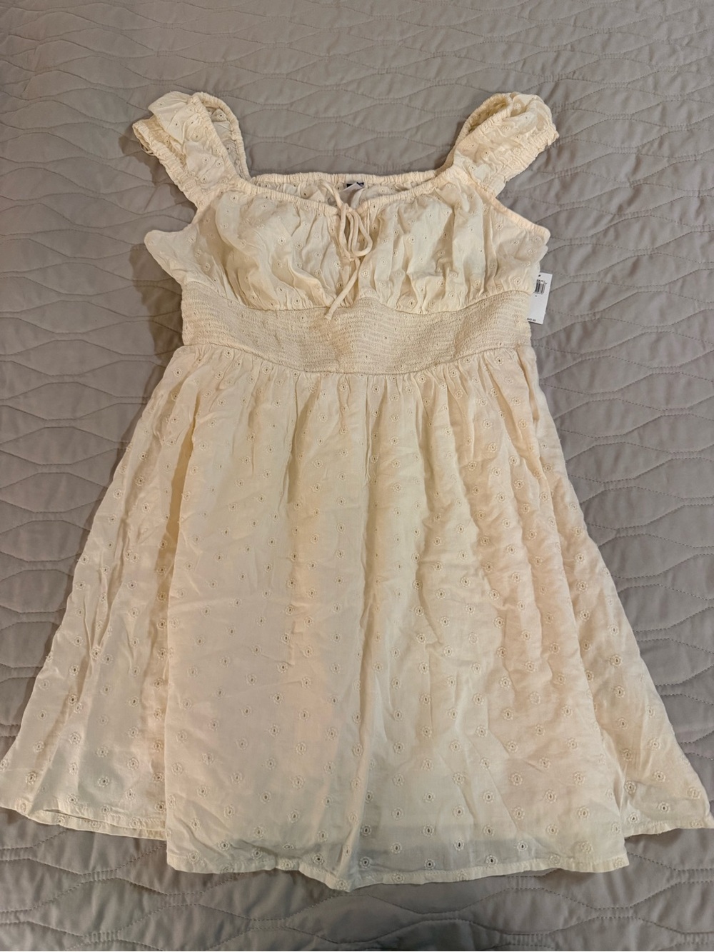 Old Navy Cream Eyelet Summer Dress